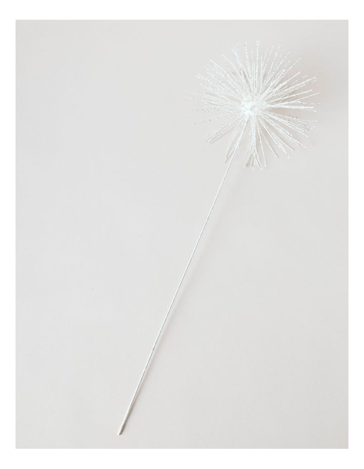 Nostalgia Christmas Plastic Starbust Pick 50cm in Silver