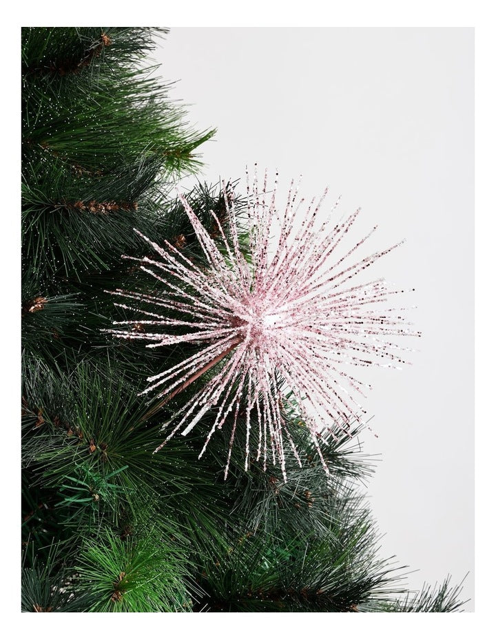 Nostalgia Christmas Plastic Starbust Pick 50cm in Pink