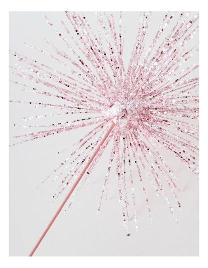 Nostalgia Christmas Plastic Starbust Pick 50cm in Pink