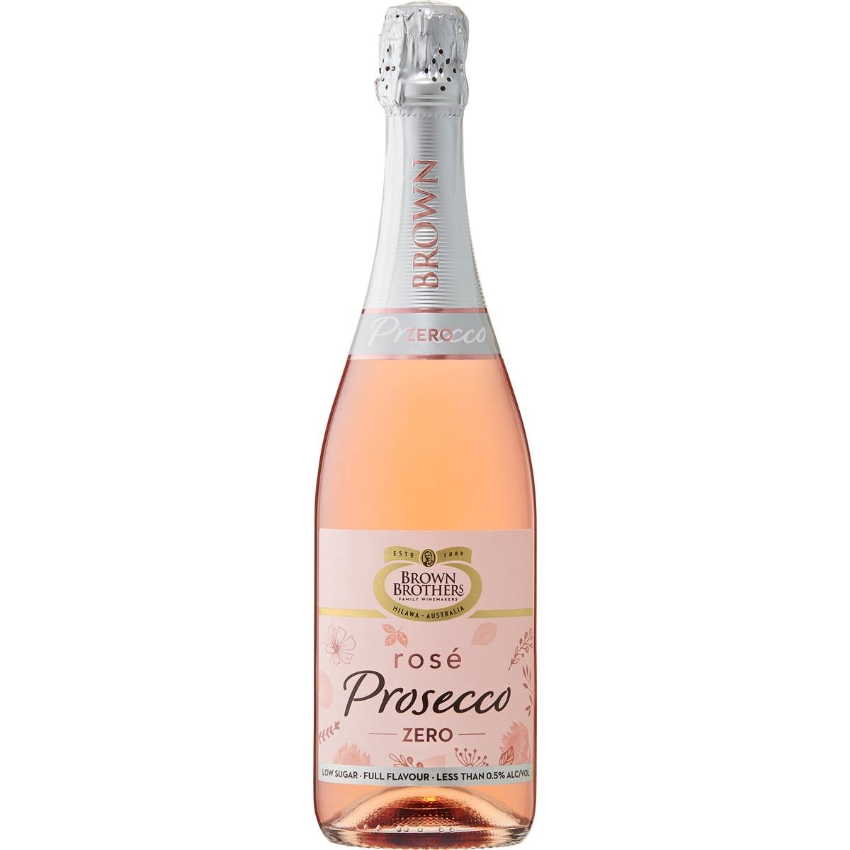 Brown Brothers Prosecco Rose Zero 750mL