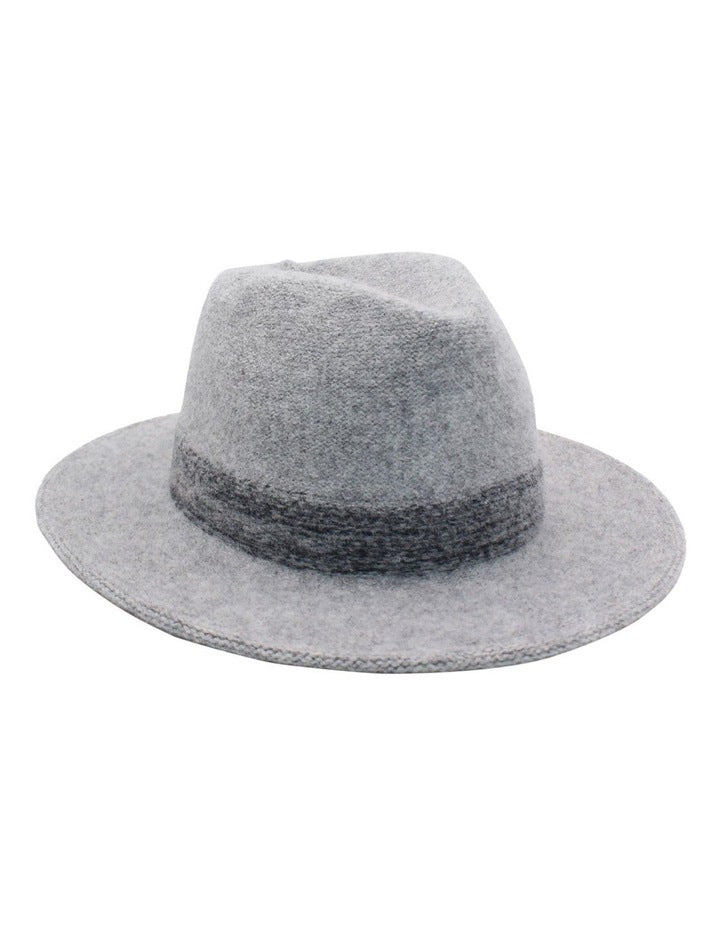 Mary Wool Fedora in Grey