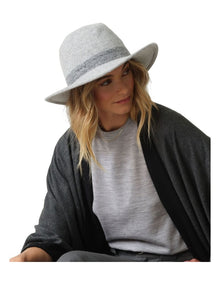 Mary Wool Fedora in Grey