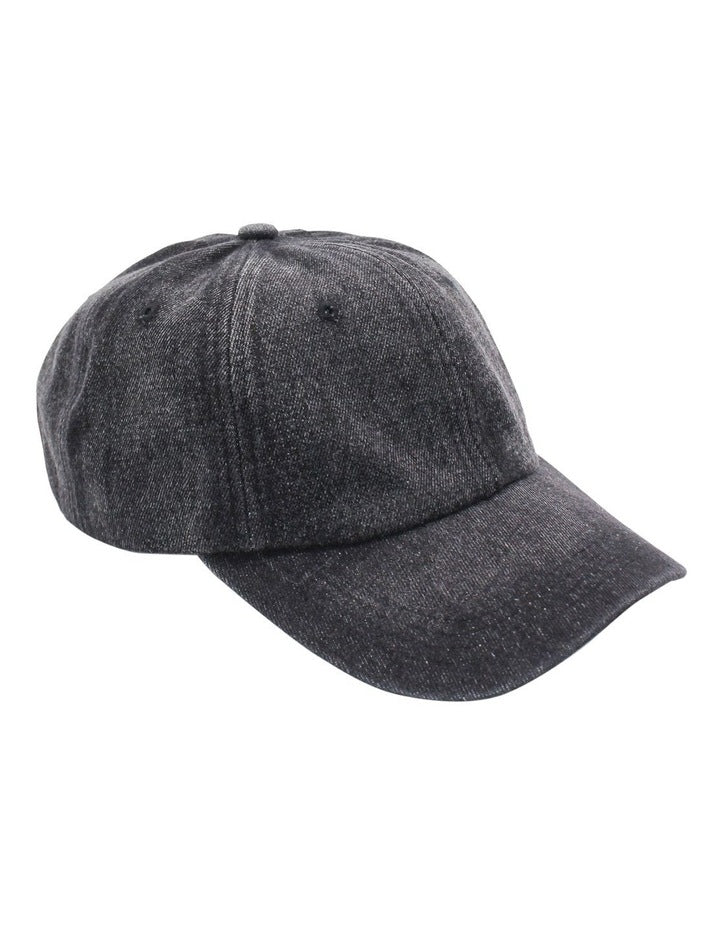 Rya Denim Cap in Black