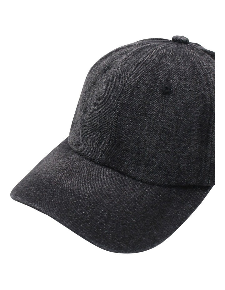 Rya Denim Cap in Black