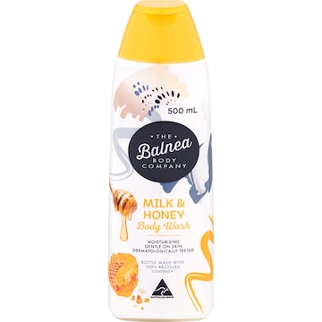 The Balnea Body Company Milk & Honey Body Wash 500mL