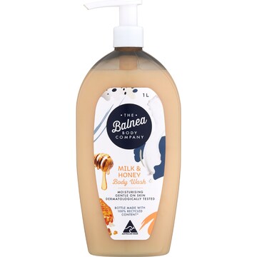 The Balnea Body Company Milk & Honey Body Wash 1L