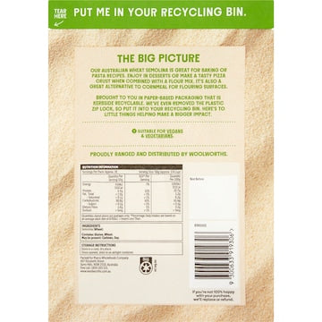 Macro Natural Semolina Flour 925g