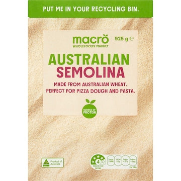 Macro Natural Semolina Flour 925g