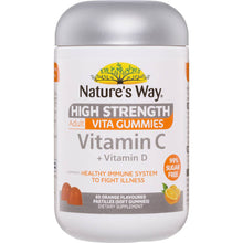 Nature's Way High Strength Vitamin C + Vitamin D Adult Vita Gummies 65 pack
