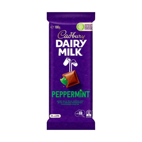 CADBURY FAMILY BLOCK CHOCOLATE:PEPPERMINT:.:180 GRAM