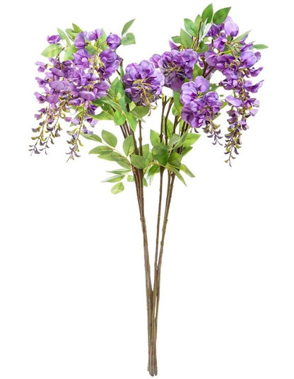 Double Wisteria Spray 100cm in Lavender
