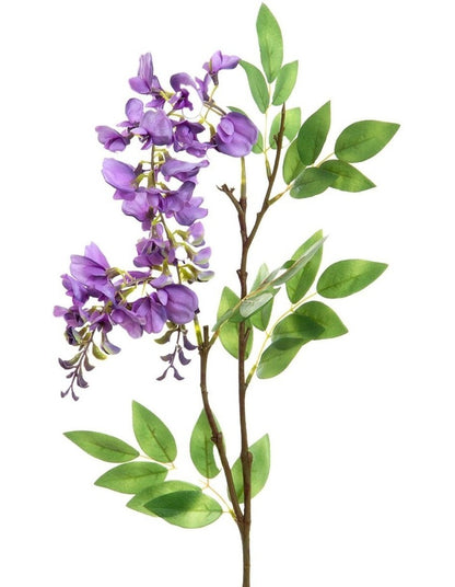 Double Wisteria Spray 100cm in Lavender