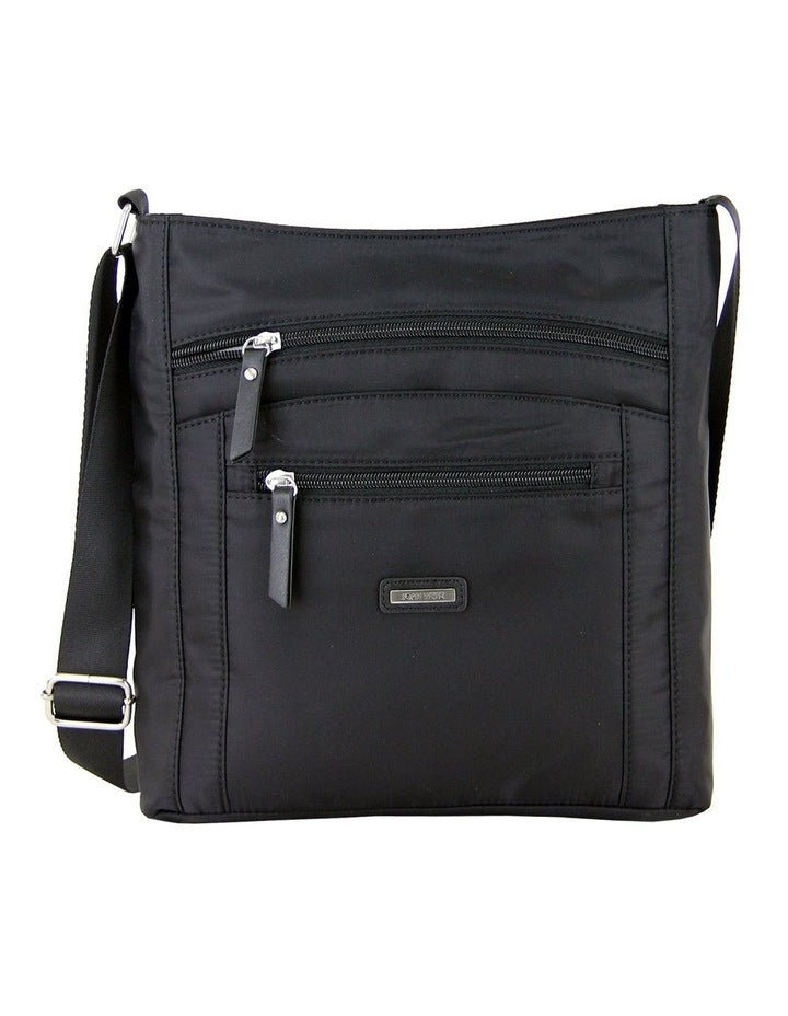 Nylon Sling Handbag in Black