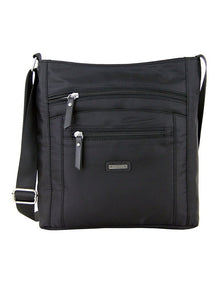 Nylon Sling Handbag in Black