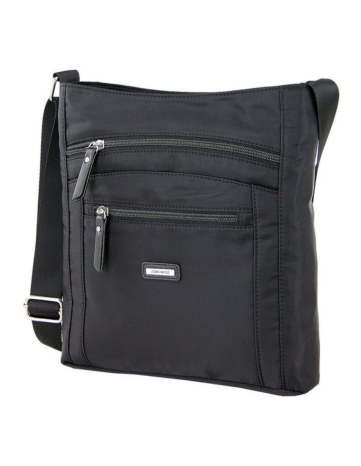 Nylon Sling Handbag in Black
