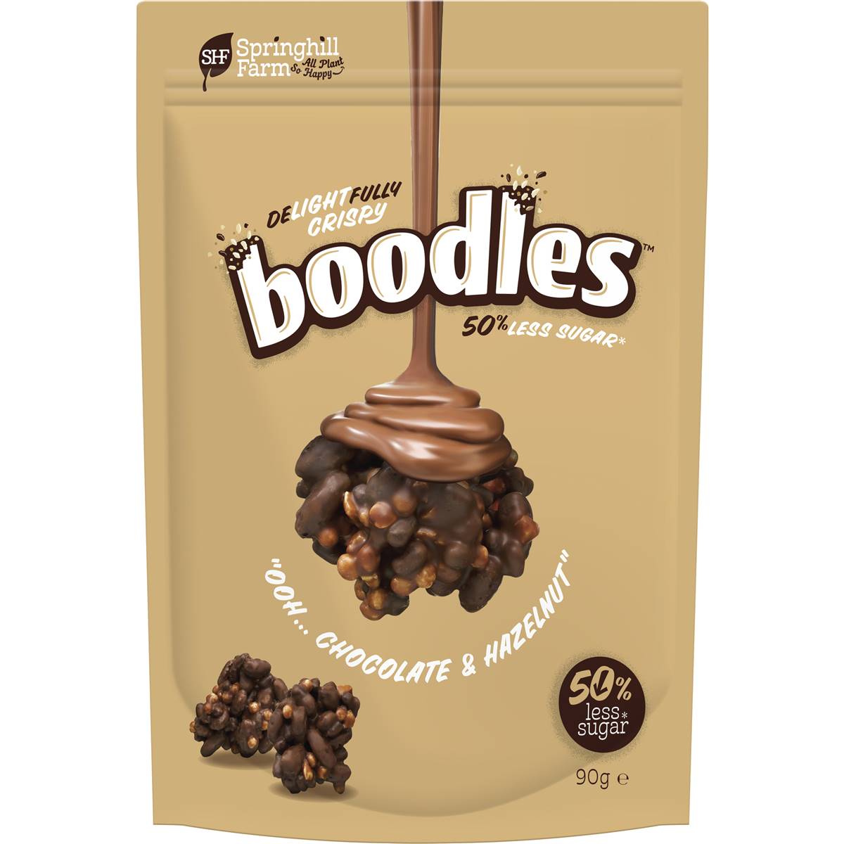 Boodles 50% Less Sugar Chocolate & Hazelnut 90g