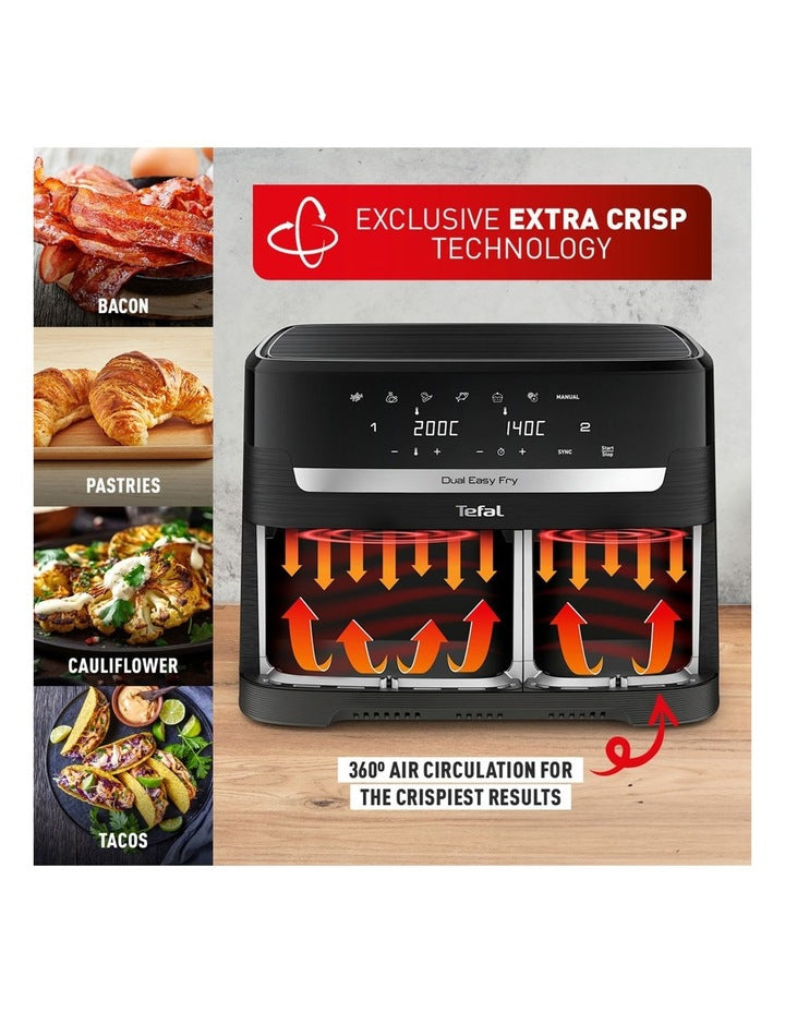Dual Easy Fry Essential Airfryer in Black