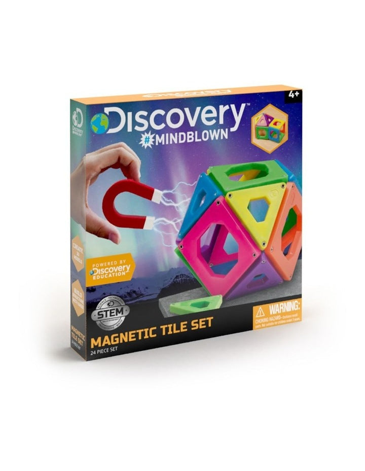 Mindblown Magnetic Tile Building Blocks Set (24-Piece)