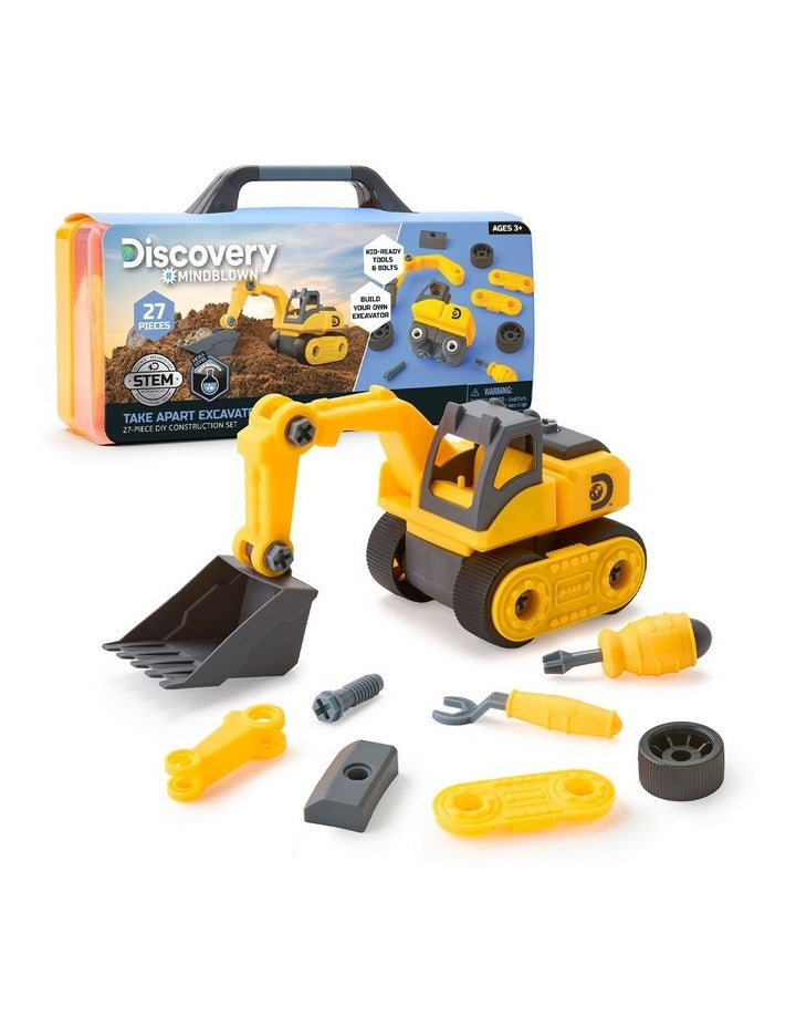 Take Apart Excavator, 27-Piece DIY Construction Set