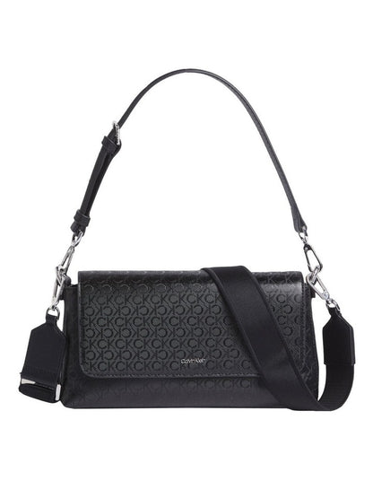 Convertible Shoulder Bag in Black Monogram