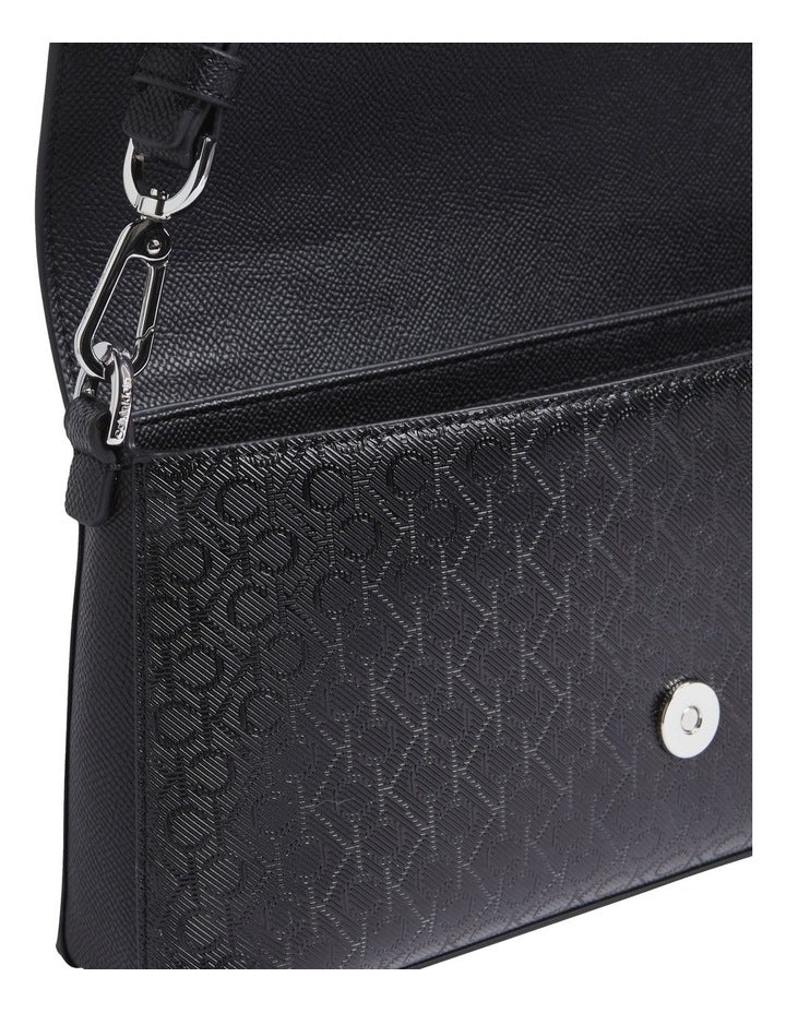 Convertible Shoulder Bag in Black Monogram