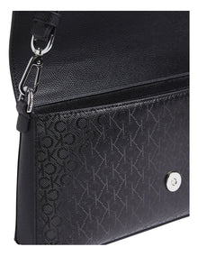 Convertible Shoulder Bag in Black Monogram