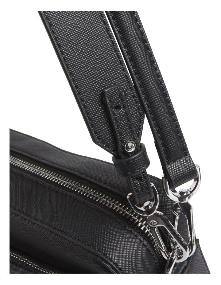 Logo Convertible Crossbody Bag in Black