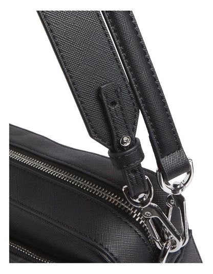 Logo Convertible Crossbody Bag in Black