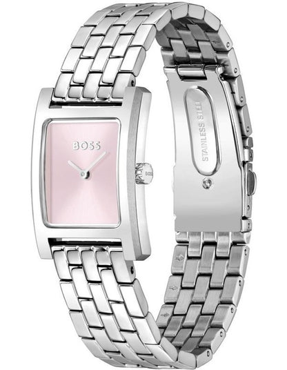 Lucy Stainless Steel Dial Watch in Pink