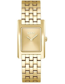 Lucy Ionic Plated Thin Dial Watch in Gold