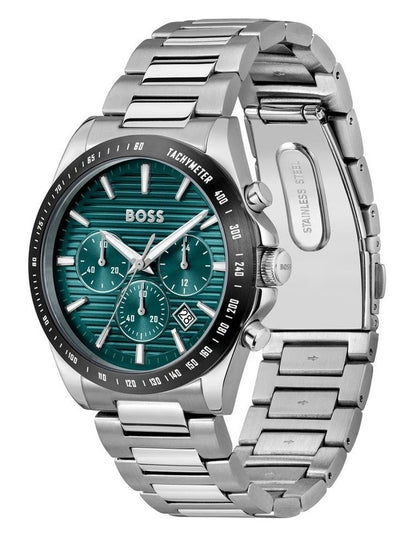 Strike Stainless Steel Watch in Green