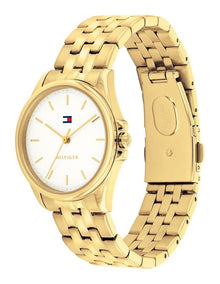 Jade Ionic Plated Thin Steel Watch in White