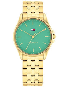 Jade Ionic Plated Thin Steel Watch in Green