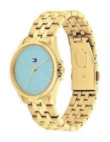Jade Ionic Plated Thin Steel Watch in Blue