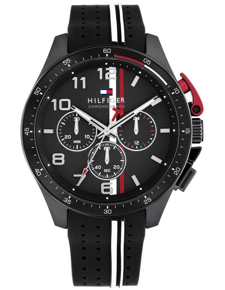 Bank Silicone Watch in Black