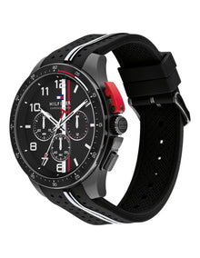 Bank Silicone Watch in Black