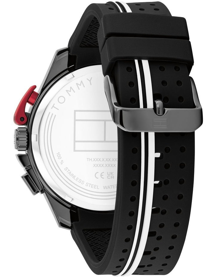 Bank Silicone Watch in Black