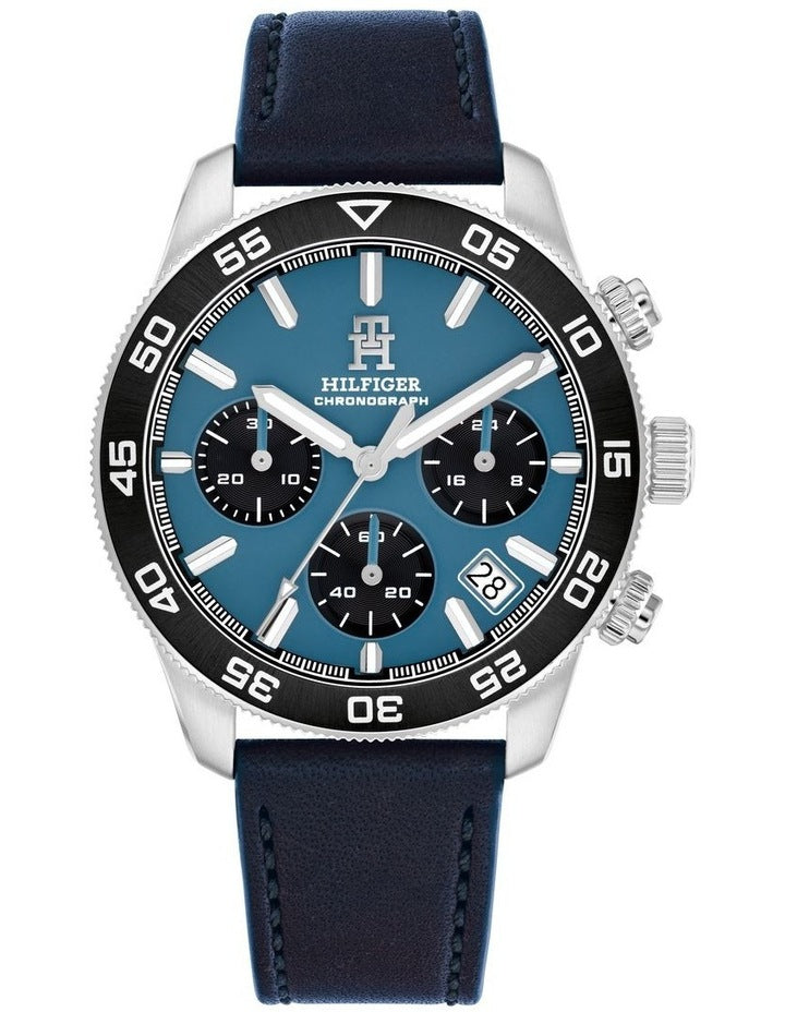 Leather 85 Watch in Blue