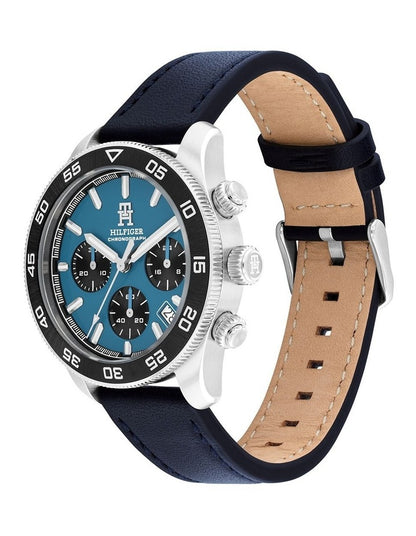 Leather 85 Watch in Blue