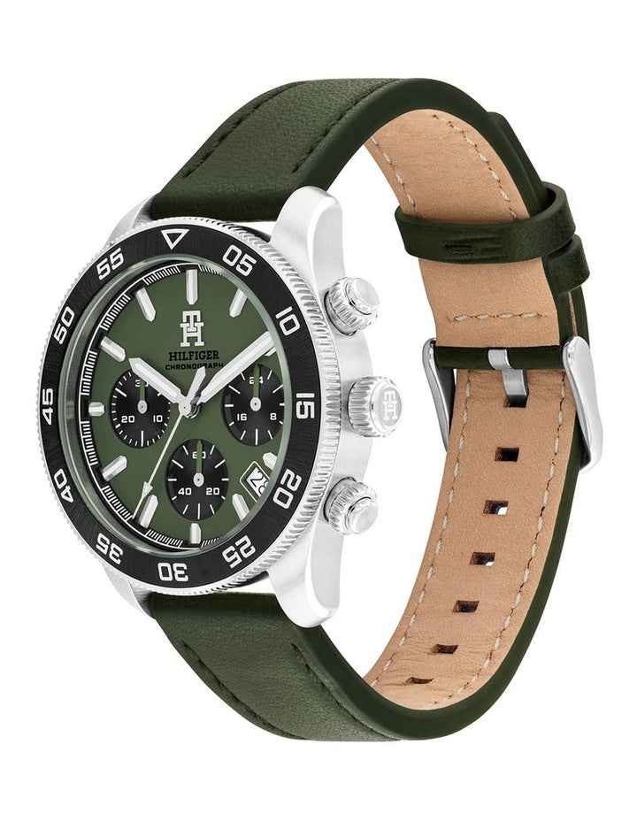 Leather 85 Watch in Green
