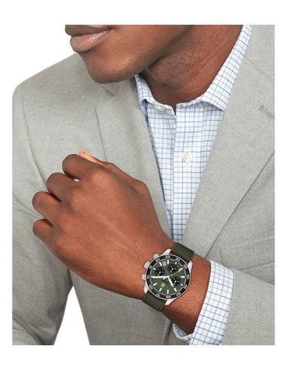 Leather 85 Watch in Green