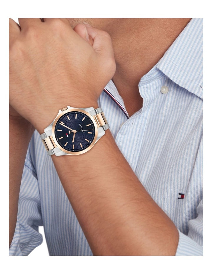 Bruce Stainless Steel Watch in Navy