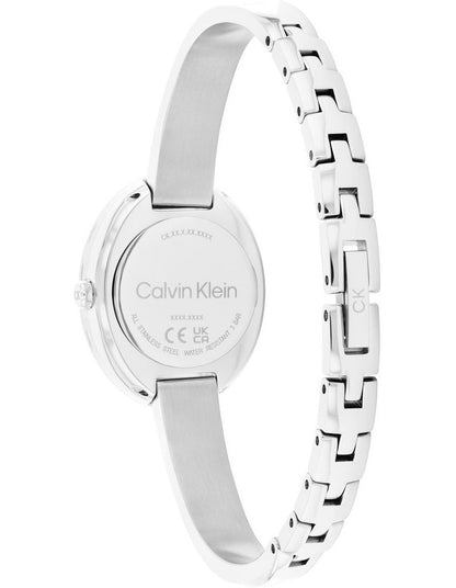 Twisted Bezel Stainless Steel Watch in White