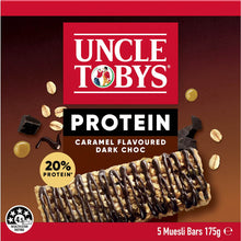 Uncle Tobys Protein Caramel Flavour Dark Choc Muesli Bars 5 Pack