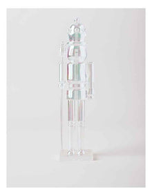 Candyland Christmas Iridescent Nutcracker 29cm in Clear