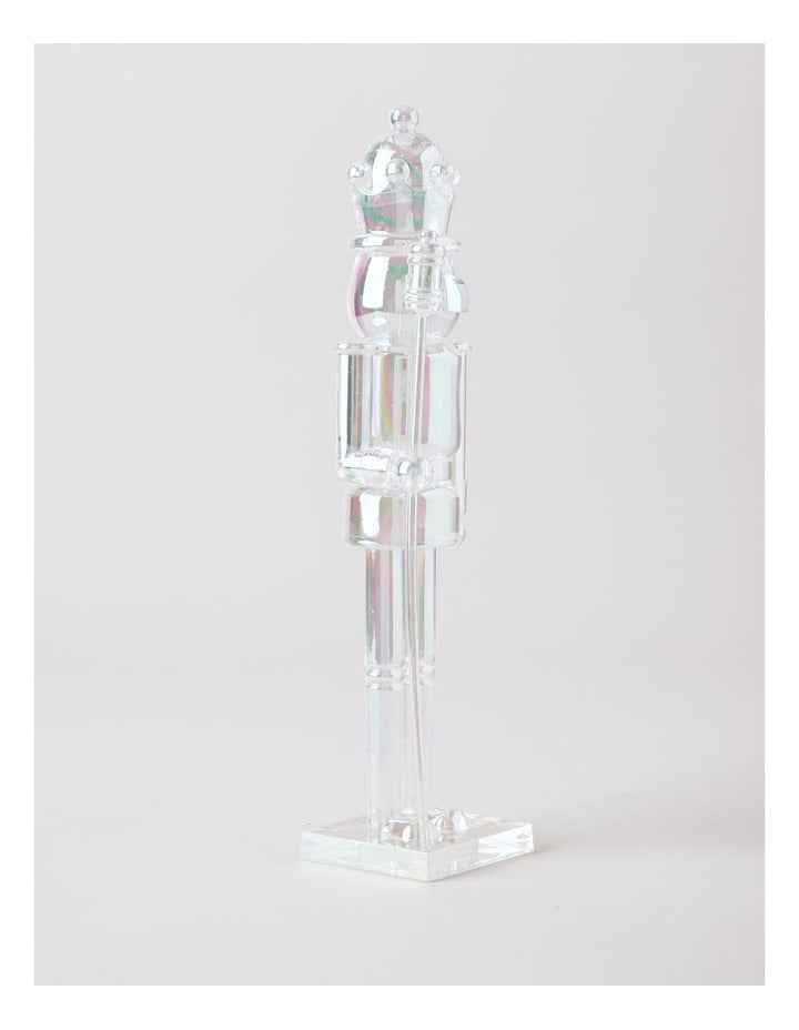 Candyland Christmas Iridescent Nutcracker 29cm in Clear