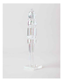Candyland Christmas Iridescent Nutcracker 29cm in Clear