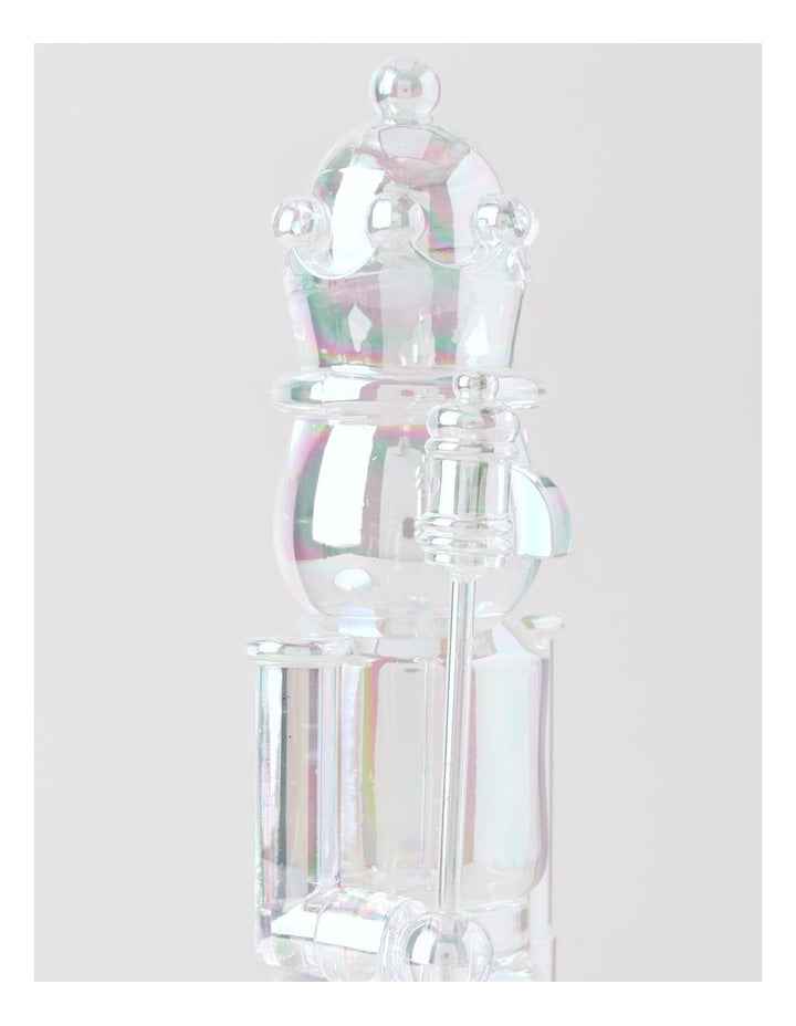 Candyland Christmas Iridescent Nutcracker 29cm in Clear