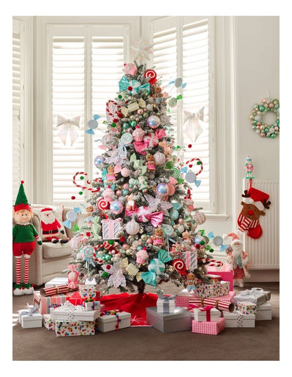 Candyland Christmas Iridescent Star Tree Topper 30cm in White