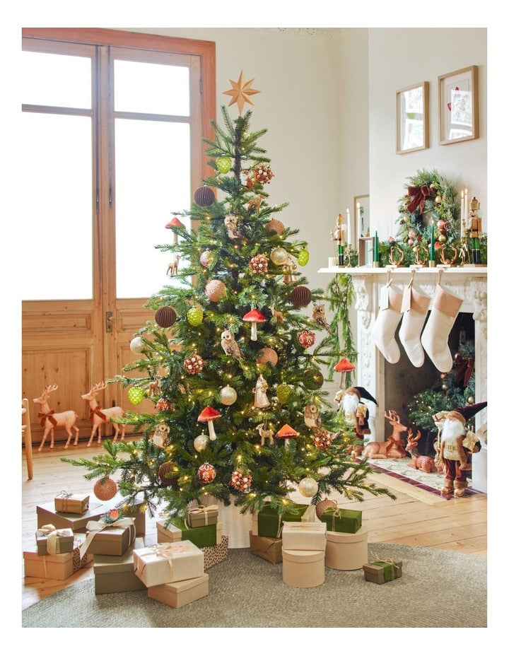 Harvest Christmas Metal Star Tree Topper 30cm in Brown